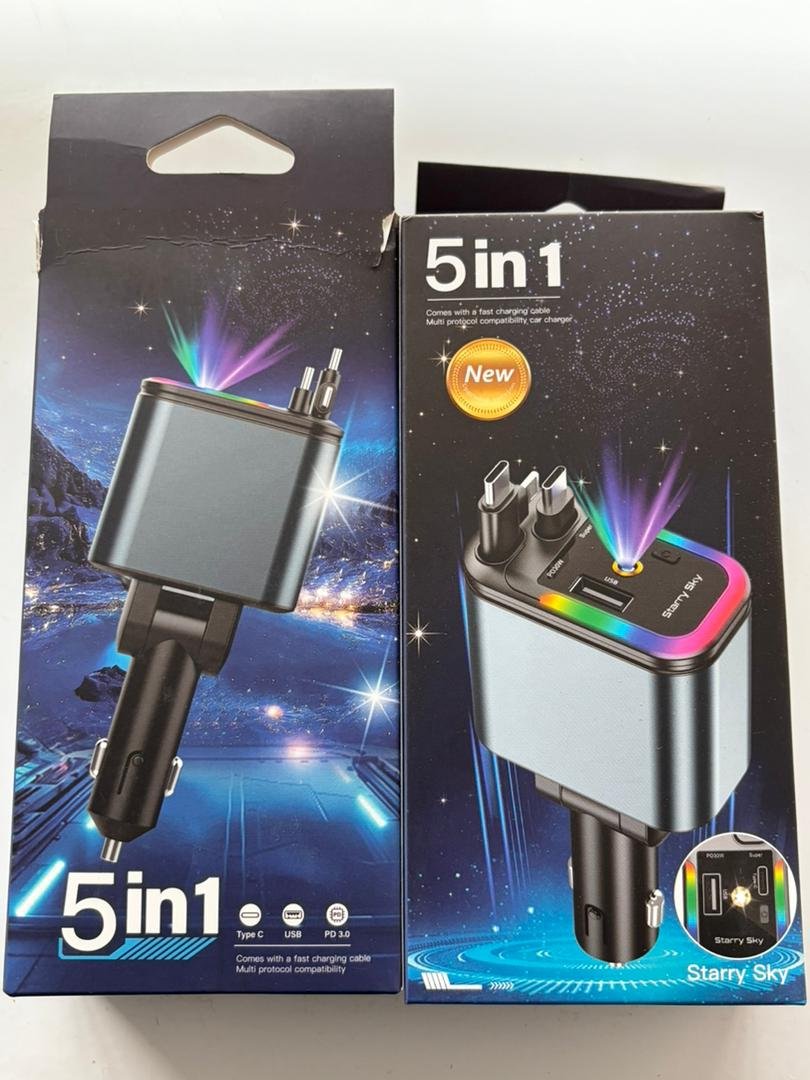 Chargeur de Voiture Premium 5-en-1 "Starry Sky"