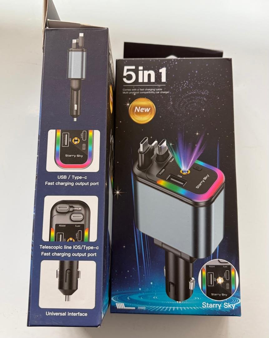 Chargeur de Voiture Premium 5-en-1 "Starry Sky" – Image 3